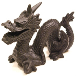 Bild von Drachen Figur schwarz 12 cm