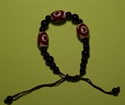 Bild von Verstellbares Armband mit drei Perlen Glas
