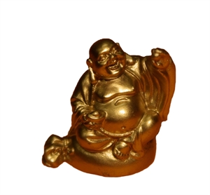 Bild von 5cm gold Buddha Figur Weisheit - Erhobene Hand