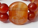 Bild von Doppelarmband Mudra Buddha rot