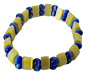 Bild von Doppelarmband Katzenauge Armband Gelb-Blau