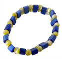 Bild von Doppelarmband Katzenauge Armband Blau-Gelb