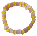 Bild von Doppelarmband Katzenauge Armband Pink-Gelb