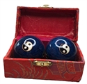Bild von Jade Kugeln mit Yin-Yang Zeichen Blau