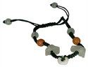 Bild von Dunkelgrünes Jade Armband mit Ring Anhänger