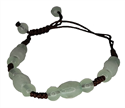Bild von Dunkelbraunes Jade Zugarmband mit Ovalen Perlen