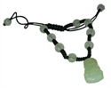 Bild von Dunkelgrünes Jade Zugarmband mit Buddha Anhänger