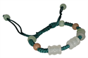 Bild von Grünes Jade Zugarmband mit drei Perlen