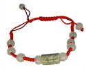 Bild von Rote Jade Zugarmband mit zylinderförmigen Perle