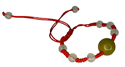 Bild von Rotes Jade Zugarmband mit Grün-Braun gemischter Perle