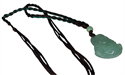 Bild von Dunkelbraun-Grün gemischte Halskette mit Jade Buddha Anhänger