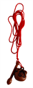 Bild von Ein roter Anhänger mit einem eingeritzten Shaolin Symbol in groß
